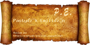 Pastyák Emilián névjegykártya